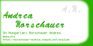 andrea morschauer business card